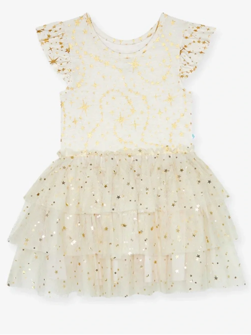 Posh Peanut Olympia Ruffled Cap Sleeve Tulle Dress